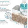 image:imageiDesign Kitchen Sink Caddy for Countertop White  Sponge Holder Drain Spout472 L x 6 W x 28 H