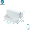 image:imageiDesign Kitchen Sink Caddy for Countertop White  Sponge Holder Drain Spout55 L x 572 W x 356 H