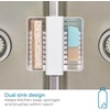 image:imageiDesign Kitchen Sink Caddy for Countertop White  Sponge Holder Drain Spout55 L x 572 W x 356 H