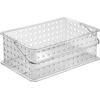 image:imageiDesign Large Stackable Shower Caddy Basket Clear  For Bathroom or College Dorm Made in USAPack of 1