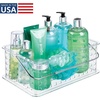 image:imageiDesign Large Stackable Shower Caddy Basket Clear  For Bathroom or College Dorm Made in USAPack of 1