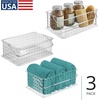 image:imageiDesign Large Stackable Shower Caddy Basket Clear  For Bathroom or College Dorm Made in USAPack of 3