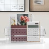 image:imageiDesign Large Stackable Shower Caddy Basket Clear  For Bathroom or College Dorm Made in USAPack of 3