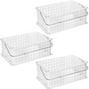 image:imageiDesign Large Stackable Shower Caddy Basket Clear  For Bathroom or College Dorm Made in USAPack of 3