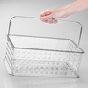 image:imageiDesign Large Stackable Shower Caddy Basket Clear  For Bathroom or College Dorm Made in USAPack of 3