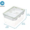 image:imageiDesign Large Tall Produce Storage Bin with 3 Movable Dividers The Fresh Collection  785 L x 105 W x 6 H Clear BinPack of 1