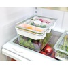 image:imageiDesign Large Tall Produce Storage Bin with 3 Movable Dividers The Fresh Collection  785 L x 105 W x 6 H Clear BinPack of 1