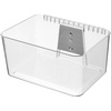 image:imageiDesign Large Wallspace OpenFront Bin Set of 2 ClearCharcoal  WallMounted Storage BinClearCharcoal Bin