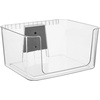 image:imageiDesign Large Wallspace OpenFront Bin Set of 2 ClearCharcoal  WallMounted Storage BinClearCharcoal OpenFront Bin