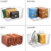 image:imageiDesign Large Wallspace OpenFront Bin Set of 2 ClearCharcoal  WallMounted Storage BinClearCharcoal OpenFront Bin