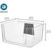 image:imageiDesign Large Wallspace OpenFront Bin Set of 2 ClearCharcoal  WallMounted Storage BinClearCharcoal OpenFront Bin