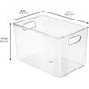 image:imageiDesign Linus BPAFree Plastic Deep Kitchen Storage Bin Clear  With Handles 12 x 8 x 775