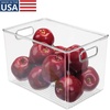 image:imageiDesign Linus BPAFree Plastic Deep Kitchen Storage Bin Clear  With Handles 12 x 8 x 775