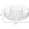 image:imageiDesign Linus BPAFree Plastic Turntable Organizer 12 x 12 x 3 Spinner  for Bathroom StoragePack of 2