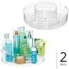 image:imageiDesign Linus BPAFree Plastic Turntable Organizer 12 x 12 x 3 Spinner  for Bathroom StoragePack of 2