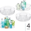 image:imageiDesign Linus BPAFree Plastic Turntable Organizer 12 x 12 x 3 Spinner  for Bathroom StoragePack of 4