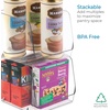 image:imageiDesign Linus Stacking Organizer Bins for Kitchen Pantry Office Bathroom Extra LargeClearLarge Pack of 4