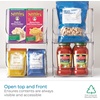 image:imageiDesign Linus Stacking Organizer Bins for Kitchen Pantry Office Bathroom Extra LargeClearLarge Pack of 4