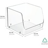 image:imageiDesign Linus Stacking Organizer Bins for Kitchen Pantry Office Bathroom Extra LargeClearLarge Pack of 4
