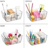 image:imageiDesign Makeup Organizer Set of 2 Clear  For Countertop or Vanity Storage for Cosmetics and ToiletriesPack of 1