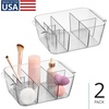 image:imageiDesign Makeup Organizer Set of 2 Clear  For Countertop or Vanity Storage for Cosmetics and ToiletriesPack of 2
