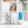 image:imageiDesign Makeup Organizer Set of 2 Clear  For Countertop or Vanity Storage for Cosmetics and ToiletriesPack of 2