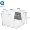 image:imageiDesign Medium Wallspace Storage Bin and Bracket  WallMounted Storage Bin  Clear  Made in USA