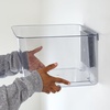 image:imageiDesign Medium Wallspace Storage Bin and Bracket  WallMounted Storage Bin  Clear  Made in USA