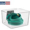 image:imageiDesign Medium Wallspace Storage Bin and Bracket  WallMounted Storage Bin  Clear  Made in USA