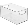 image:imageiDesign Nesting Pantry Bin for Kitchen Cabinet Countertop Fridge and Freezer  ClearPack of 2