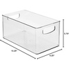 image:imageiDesign Nesting Pantry Bin for Kitchen Cabinet Countertop Fridge and Freezer  ClearPack of 2