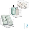 image:imageiDesign Nesting Pantry Bin for Kitchen Cabinet Countertop Fridge and Freezer  ClearPack of 3
