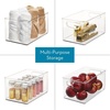 image:imageiDesign Nesting Pantry Bin for Kitchen Cabinet Countertop Fridge and Freezer  ClearPack of 3