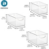 image:imageiDesign Nesting Pantry Bin for Kitchen Cabinet Countertop Fridge and Freezer  ClearPack of 3