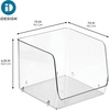 image:imageiDesign OpenFront Storage Bin  AllPurpose Bin for Kitchen Bathroom or Office  Clear  Made in USAPack of 1