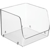 image:imageiDesign OpenFront Storage Bin  AllPurpose Bin for Kitchen Bathroom or Office  Clear  Made in USAPack of 2