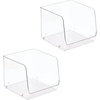 image:imageiDesign OpenFront Storage Bin  AllPurpose Bin for Kitchen Bathroom or Office  Clear  Made in USAPack of 2