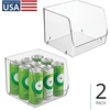image:imageiDesign OpenFront Storage Bin  AllPurpose Bin for Kitchen Bathroom or Office  Clear  Made in USAPack of 2