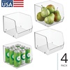 image:imageiDesign OpenFront Storage Bin  AllPurpose Bin for Kitchen Bathroom or Office  Clear  Made in USAPack of 4
