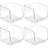 image:imageiDesign OpenFront Storage Bin  AllPurpose Bin for Kitchen Bathroom or Office  Clear  Made in USAPack of 4