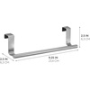 image:imageiDesign Orbinni Steel Over the Door Organizer Rose Gold  Valet Storage Hook For Bedroom Closet Bathroom 4 x 83 x 11Brushed