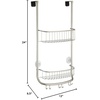image:imageiDesign OvertheDoor Hanging Shower Caddy Organizer The Forma Collection  12 x 65 x 24 Matte BlackMatte Black
