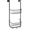 image:imageiDesign OvertheDoor Hanging Shower Caddy Organizer The Forma Collection  12 x 65 x 24 Matte BlackMatte Black