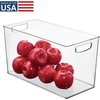 image:imageiDesign Pantry Bin with Handles Clear  Kitchen Storage For Cabinets For Pantry For FridgePack of 1