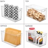 image:imageiDesign Pantry Bin with Handles Clear  Kitchen Storage For Cabinets For Pantry For FridgePack of 1