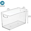 image:imageiDesign Pantry Bin with Handles Clear  Kitchen Storage For Cabinets For Pantry For FridgePack of 1