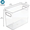 image:imageiDesign Pantry Bin with Handles Clear  Storage for Cabinets Fridge or Freezer Made in USAExtra Large
