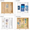 image:imageiDesign Plastic Adjustable Deep Drawer Divider Kitchen Dresser Desk Bathroom and More The Linus Collection  Set of 2 Expandable 1325  2075 Clear  Expandable 1325x410x125 ClearPack of 1