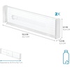 image:imageiDesign Plastic Adjustable Deep Drawer Divider Kitchen Dresser Desk Bathroom and More The Linus Collection  Set of 2 Expandable 1325  2075 Clear  Expandable 1325x410x125 ClearPack of 1