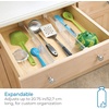 image:imageiDesign Plastic Adjustable Deep Drawer Divider Kitchen Dresser Desk Bathroom and More The Linus Collection  Set of 2 Expandable 1325  2075 Clear  Expandable 1325x410x125 ClearPack of 1